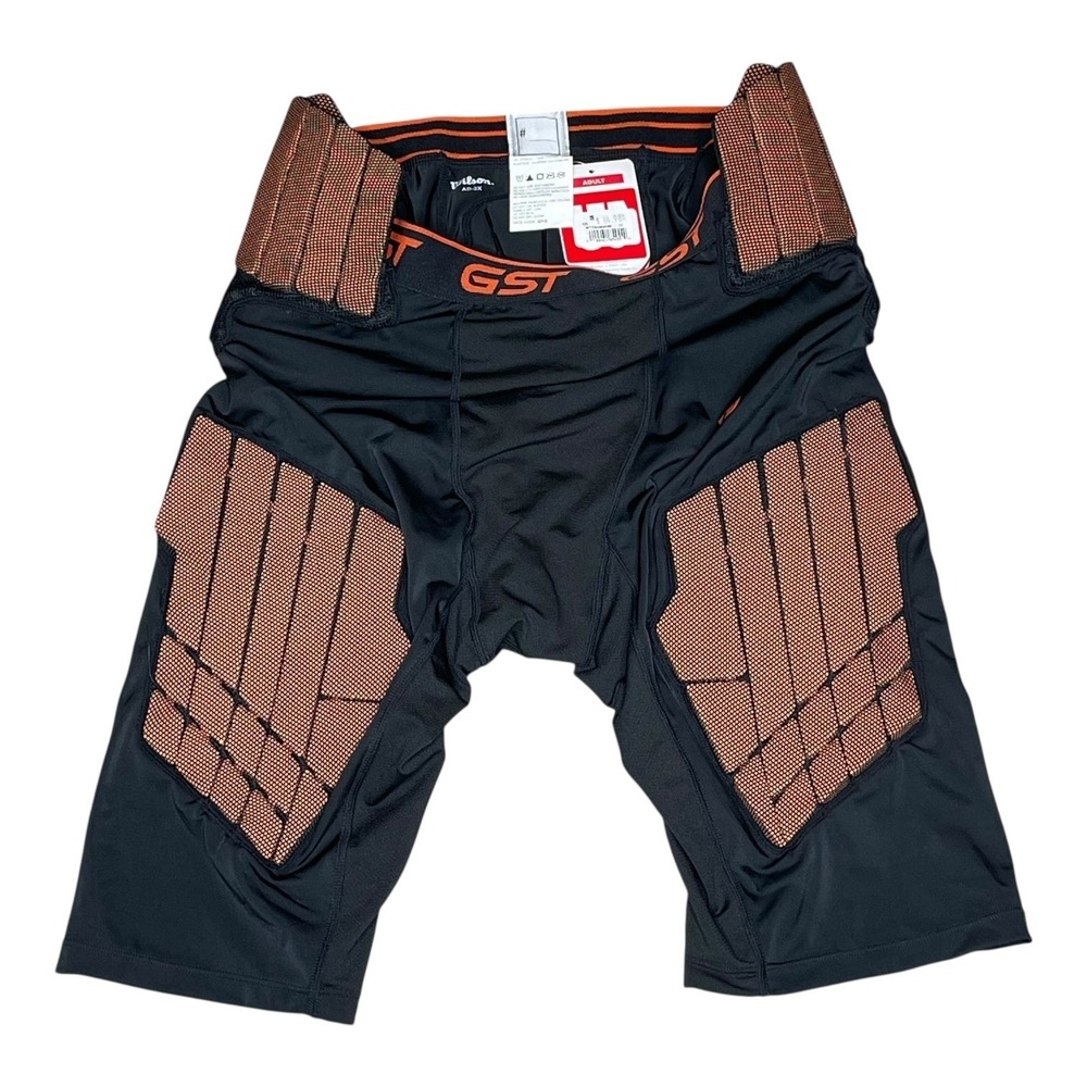 Wilson GST‎ Football Padded Girdle Adult 2X Black Orange WTF9838002X NWT